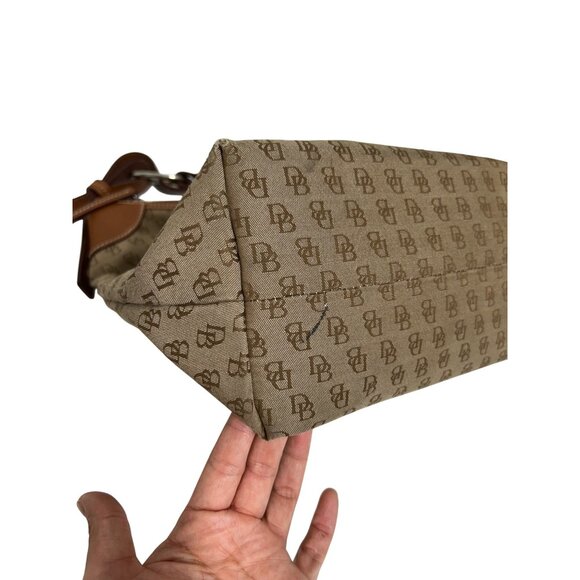 Dooney & Bourke Canvas & Leather Monogram Shoulder Bag With Adjustable Strap - Picture 6 of 10